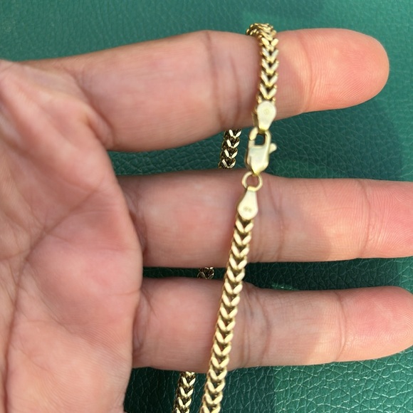 10k Gold Wheat Chain Bracelet Anklet ✨FIRM✨ - Picture 12 of 17